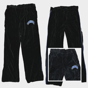 Vtg Marithe Francois Girbaud Track Pants L Sweatpants Black Blue Velour Baggy